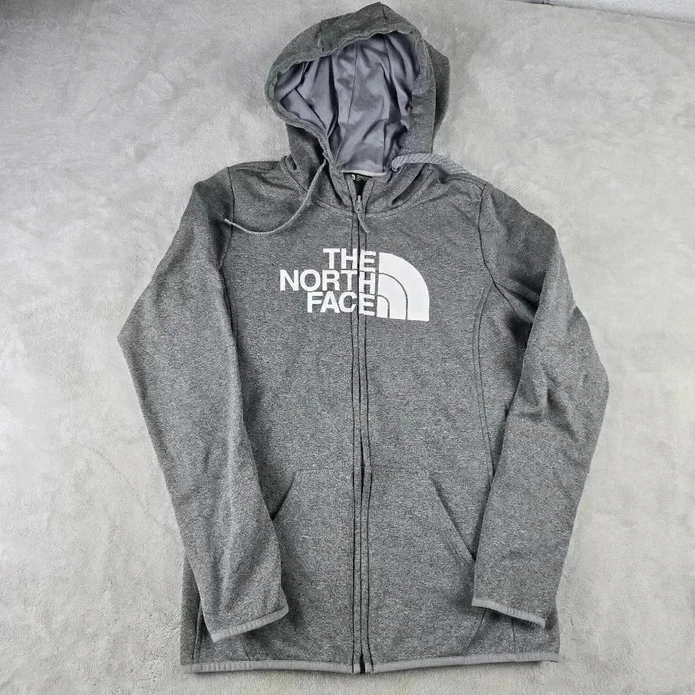 The North Face Hoodie Jacket Full Zip Gray Sz Sm Outdoor Hiking Athletic